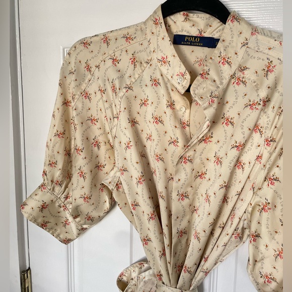 Polo Ralph Lauren Gorgeous Women’s Tied - Waist Puff Sleeve Dress - Picture 10 of 15